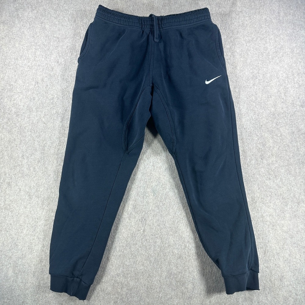 Nike Mens Sportswear Fleece Tapered Jogger Sweatpants Navy Blue Size Medium